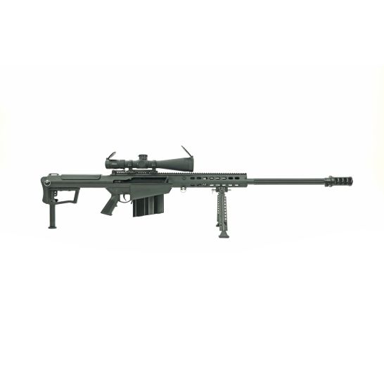 Barrett M107A1 50BMG International Military Contract Overrun 10rd Rifle w/ Leupold Mark 5 HD Scope, Black Cerakote - BAR19600