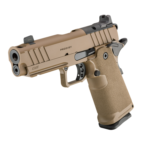 Springfield 1911 DS Prodigy COMP 4.25" AOS 9mm 20rd/17rd Pistol, Coyote - PH9117AOSCB-COMP