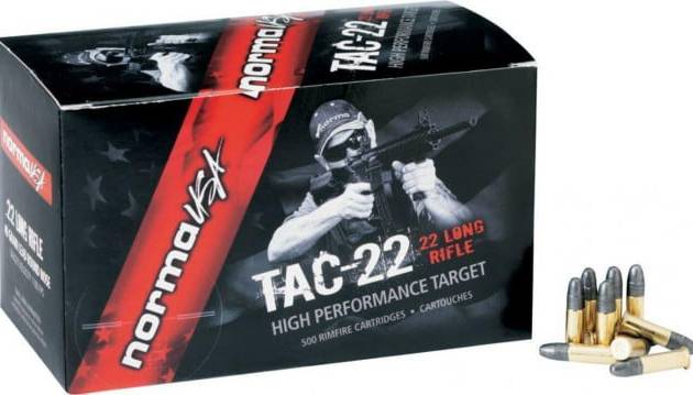 Norma Tac .22 LR, 40gr, Lead Round Nose, 500rd Brick